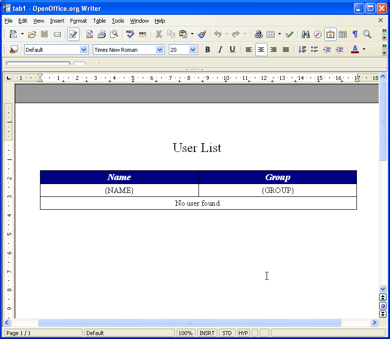 Ooo Writer Template.